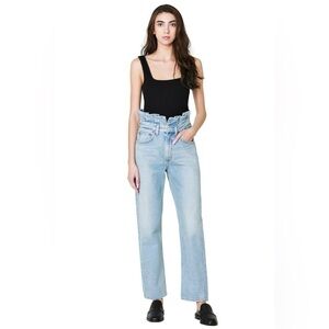 Agolde Lettuce Waistband Straight Leg Jeans